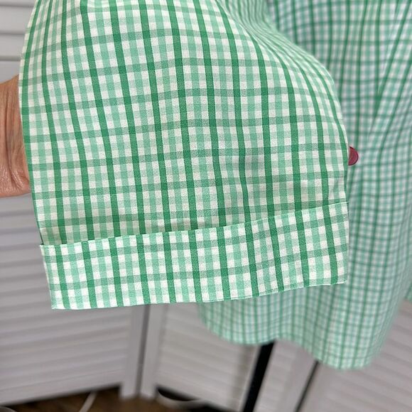 Talbots Fitted Shirt Size 12 Green Gingham Plaid NWOT - Picture 9 of 12